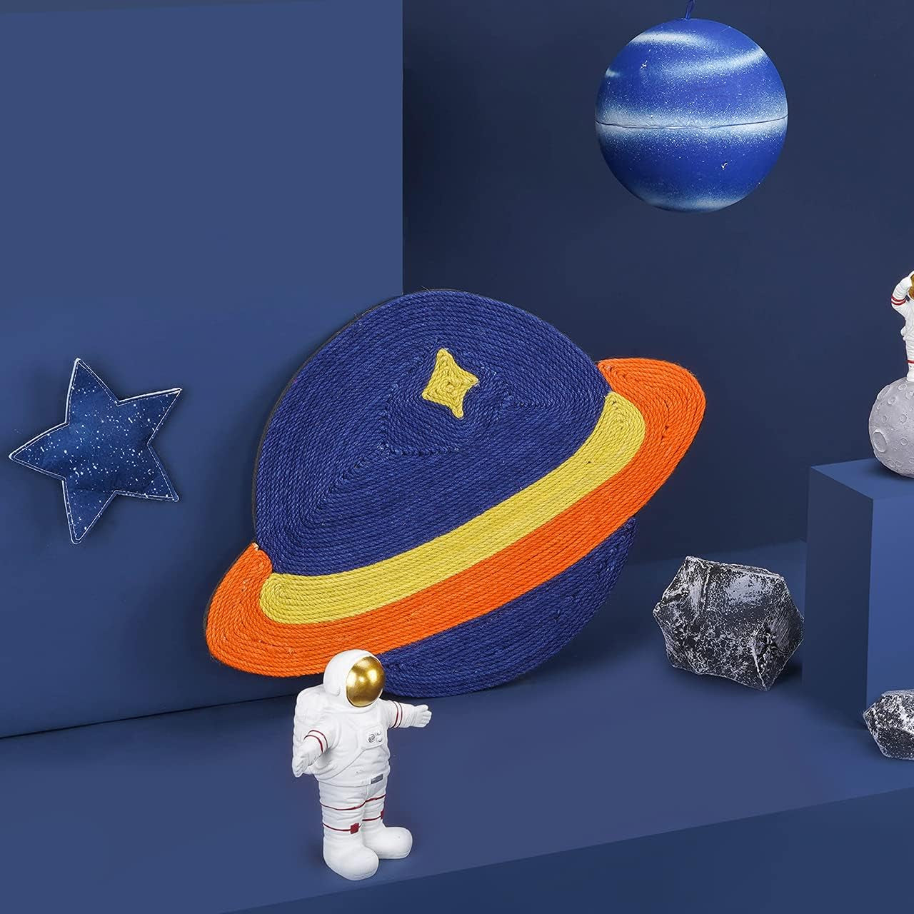 Cat Scratching Mat 15.7X15.7 Inch. Nature Jute Cat Scratcher Pad,Premium Design for Cats to Grind Claws, Relaxing and Release Nature Instinct.Protect Furniture Sofa Carpet