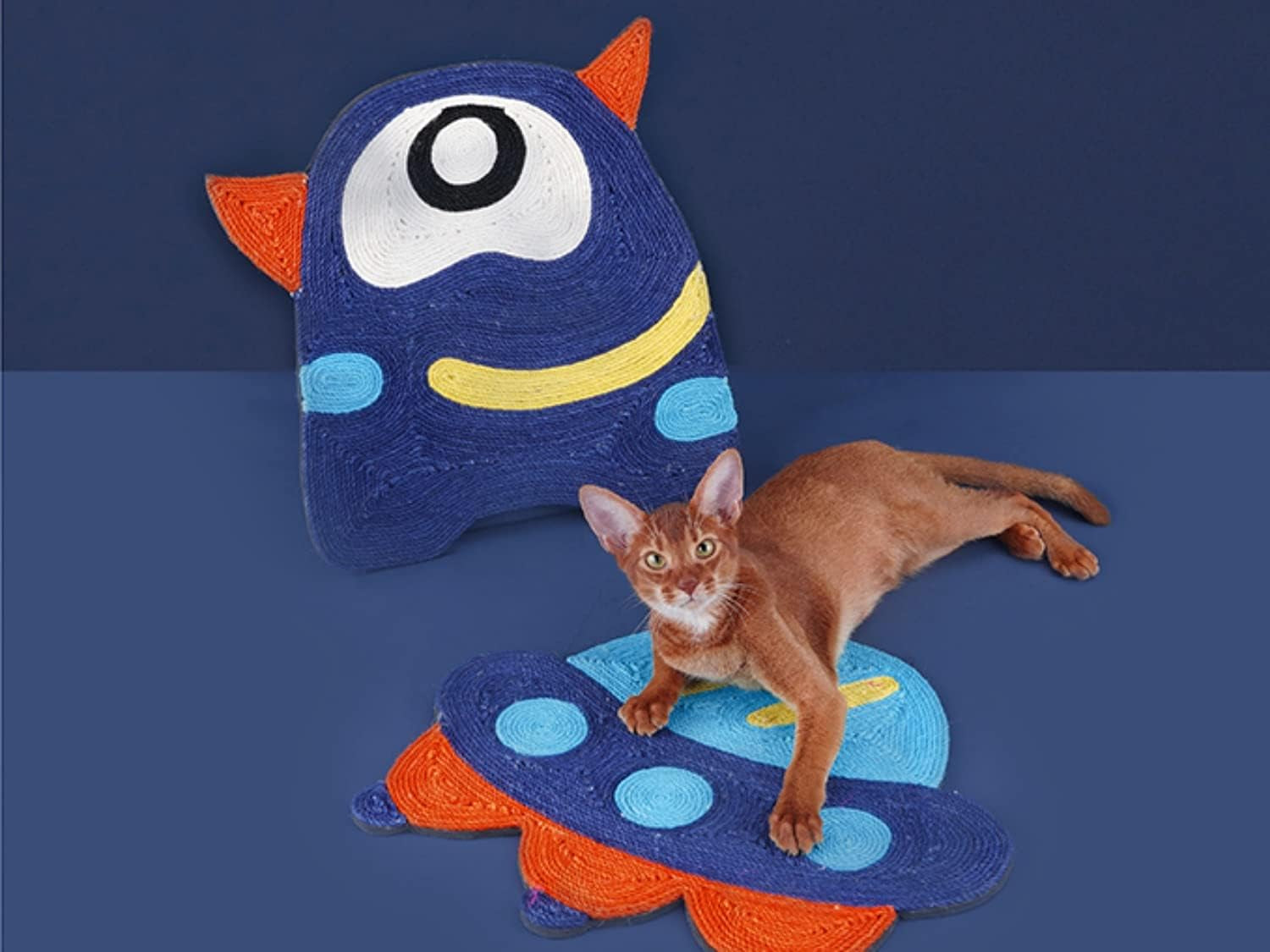 Cat Scratching Mat 15.7X15.7 Inch. Nature Jute Cat Scratcher Pad,Premium Design for Cats to Grind Claws, Relaxing and Release Nature Instinct.Protect Furniture Sofa Carpet